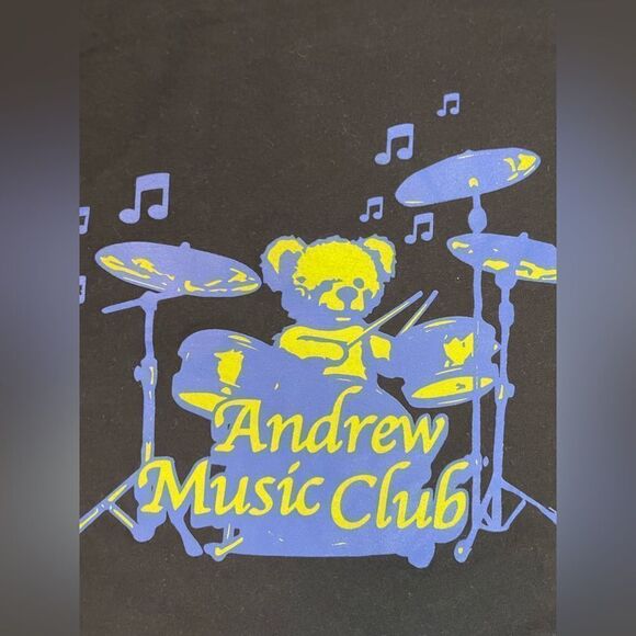 Andrew Music Club III Points Club Space Miami Graphic T-shirt Men Medium Black - Picture 2 of 6